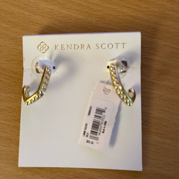 NWT Kendra Scott Gold Lonnie Hoop Bead Earrings - Picture 7 of 7